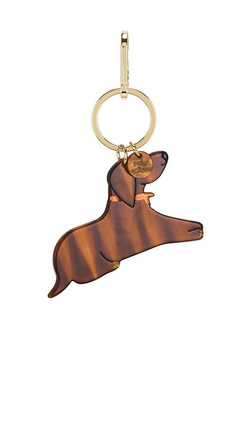 Hand-painted Bag Charm in Brown - Solar Eclipse - Modalova