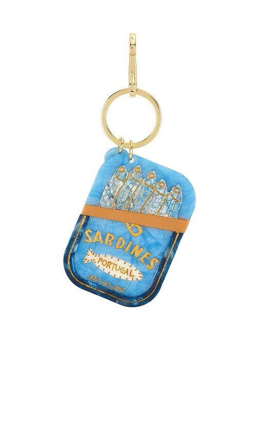 Hand-Painted Sardines Bag Charm + Keychain in Black - Solar Eclipse - Modalova
