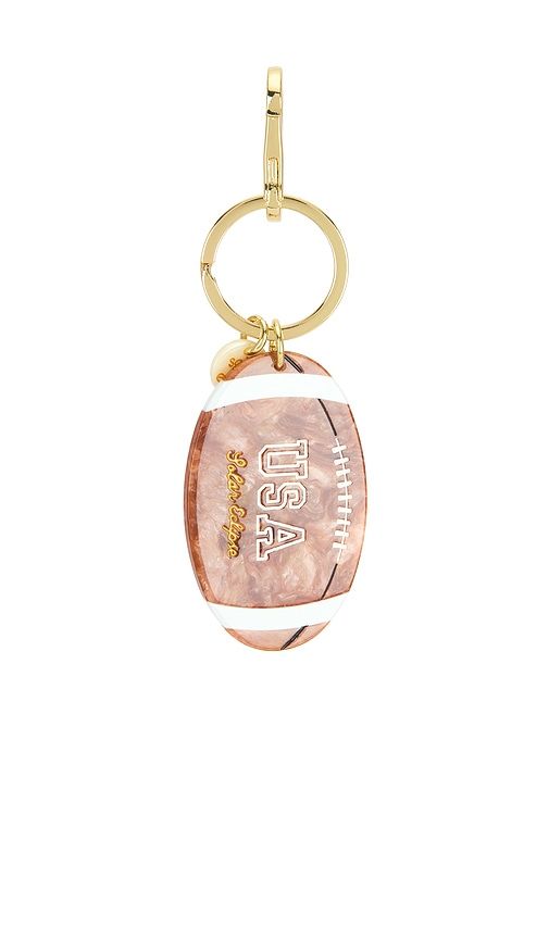 Hand-Painted Vintage Football Bag Charm in Metallic Bronze - Solar Eclipse - Modalova