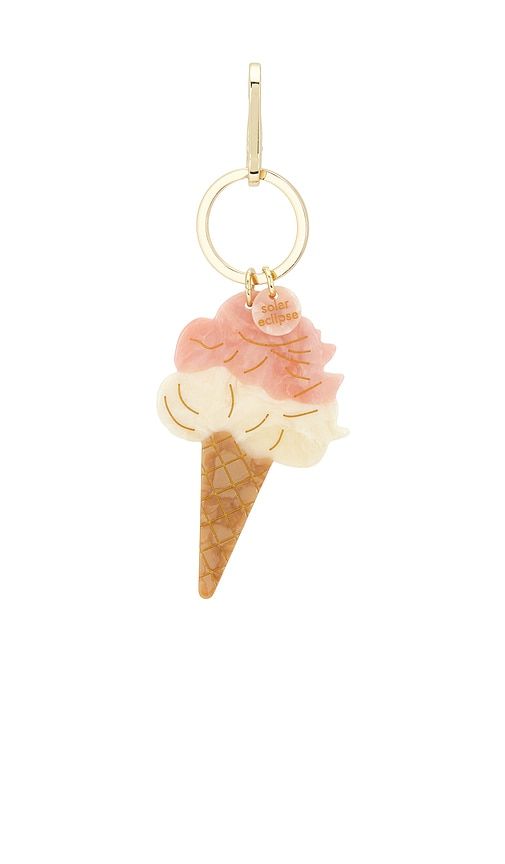 Hand-painted Gelato Bag Charm + Keychain in Multi - Solar Eclipse - Modalova