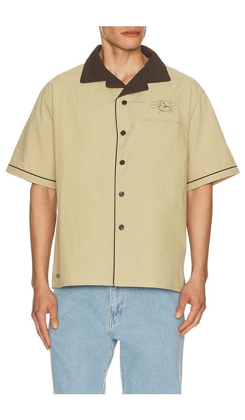 Short Sleeve Bowling Shirt in Taupe. - size L (also in M, S) - STAN RAY - Modalova