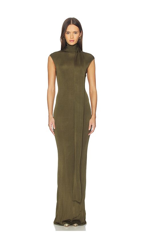 Dianne Scarf Wrap Gown in Green. - size L (also in M, XL) - SRG - Modalova