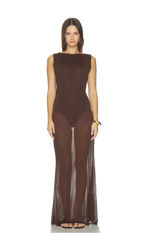 Evan Maxi Dress in Chocolate. - size L (also in M, S, XL, XS, XXS) - SRG - Modalova
