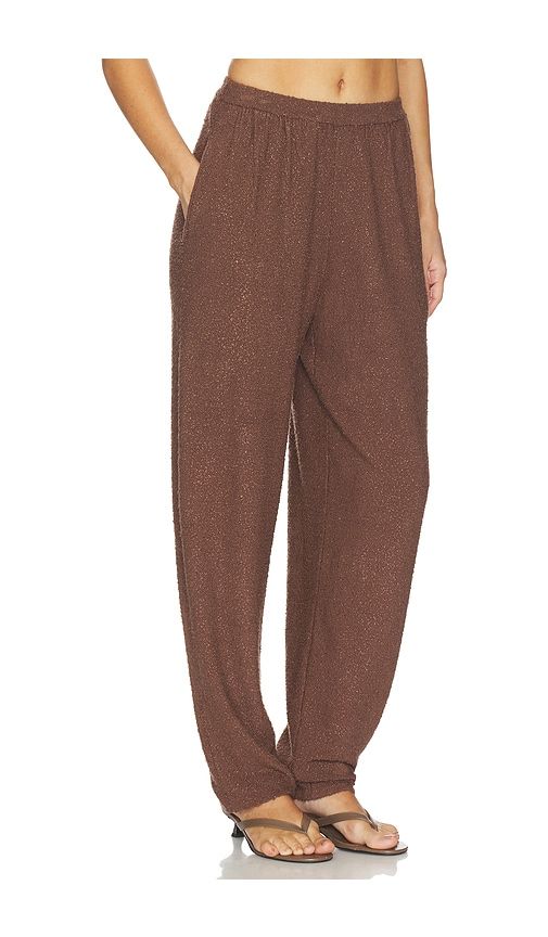Samita Textured Knit Pant in Chocolate. - size L (also in M, S, XL, XS, XXS) - SRG - Modalova