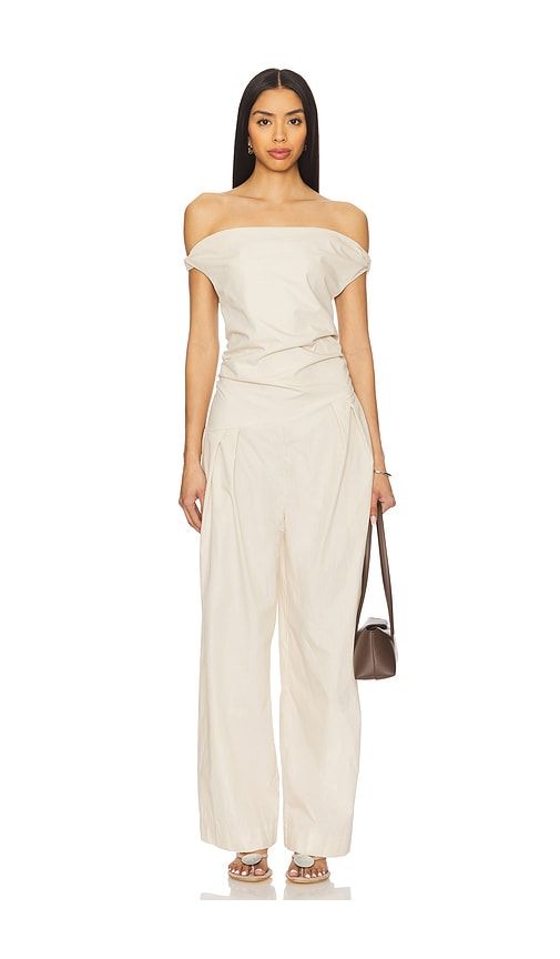 Rolled Shoulder Jumpsuit in Neutral. - size M (also in XS) - SWF - Modalova