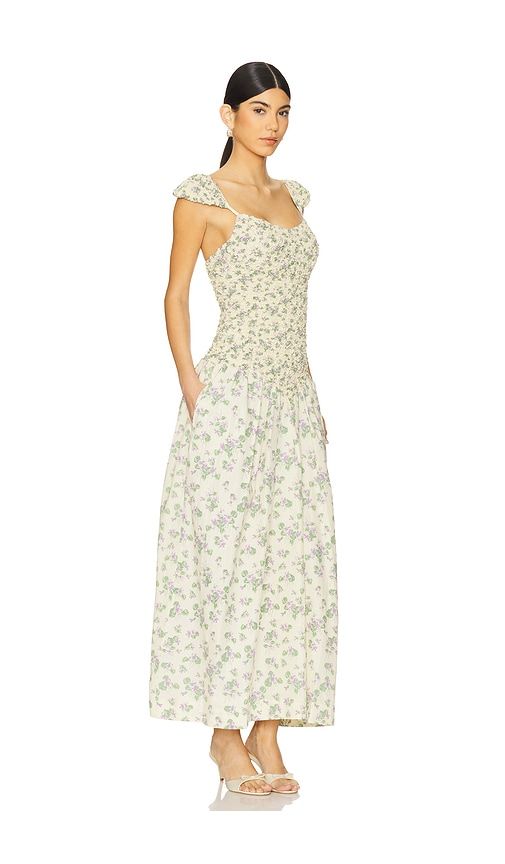 Cap Sleeve Mottled Max Dress in Cream,Green. - size S (also in XS) - SWF - Modalova