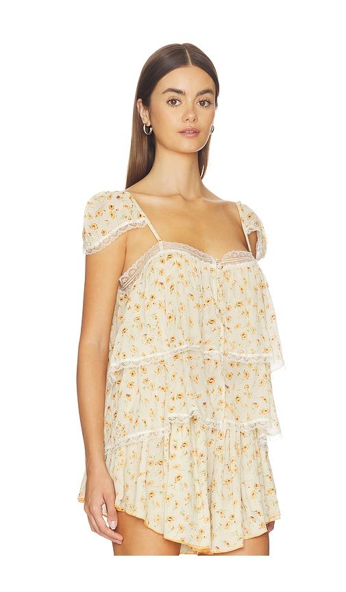 Lace Trim Babydoll Top in Cream. - size M (also in XL) - SWF - Modalova