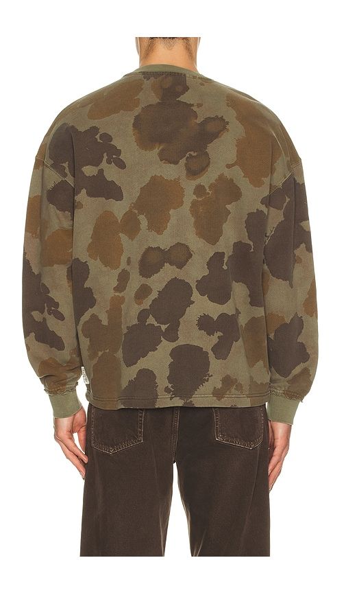 Printed Overdyed Sweatshirt in Green. - size L (also in XXL/2X) - Scotch & Soda - Modalova