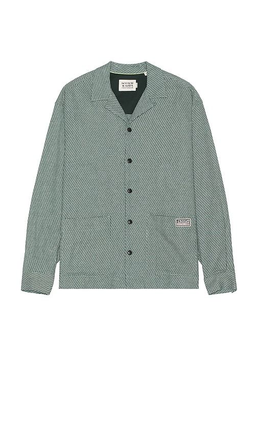 Relaxed Fit Structured Overshirt in Sage. - size L (also in M, S, XL/1X) - Scotch & Soda - Modalova