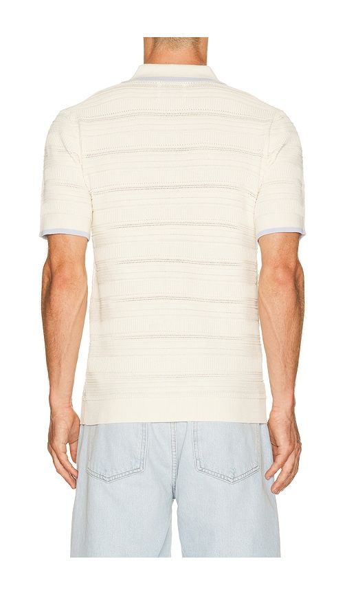 Structured Knitted Regular Fit Polo in Cream. - size L (also in M, S, XL/1X) - Scotch & Soda - Modalova