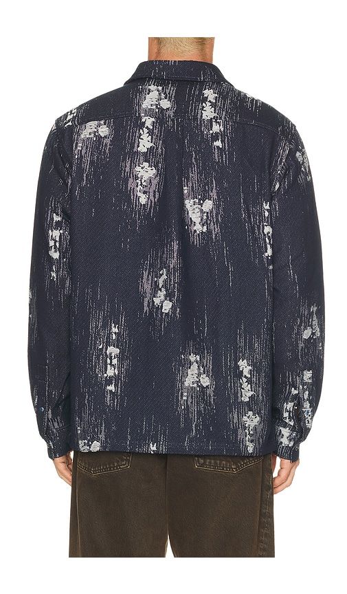 Jacquard Relaxed Fit Overshirt in Blue. - size L (also in M, S, XL/1X) - Scotch & Soda - Modalova