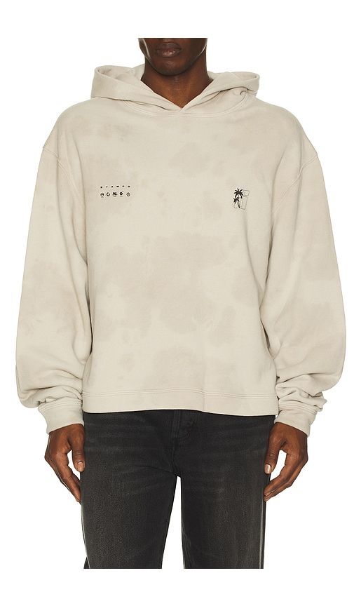 Transit Tie Dye Cropped Hoodie in Sage. - size L (also in M, S, XL/1X) - Stampd - Modalova