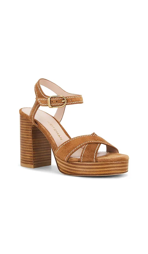 Park Platform 85 Sandal in Brown. - size 6 (also in 6.5, 7, 7.5) - Stuart Weitzman - Modalova