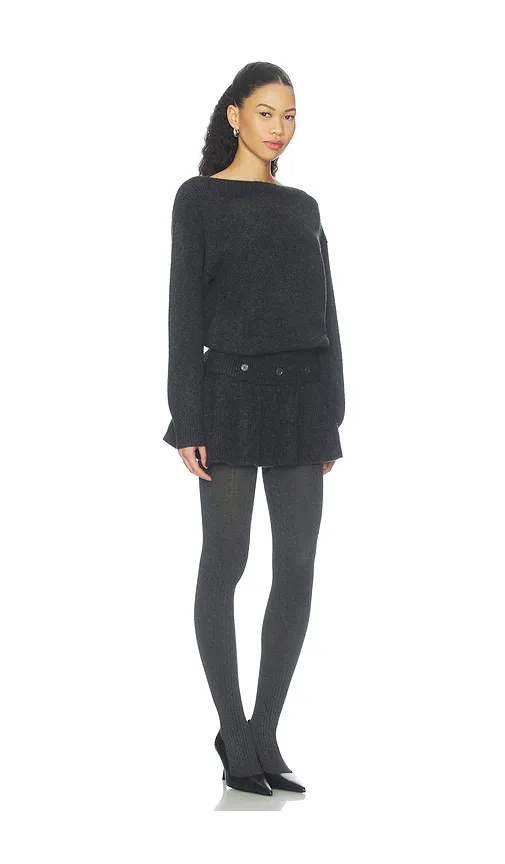 Corinth Peplum Sweater in Grey. - size L (also in M, S) - Source Unknown - Modalova