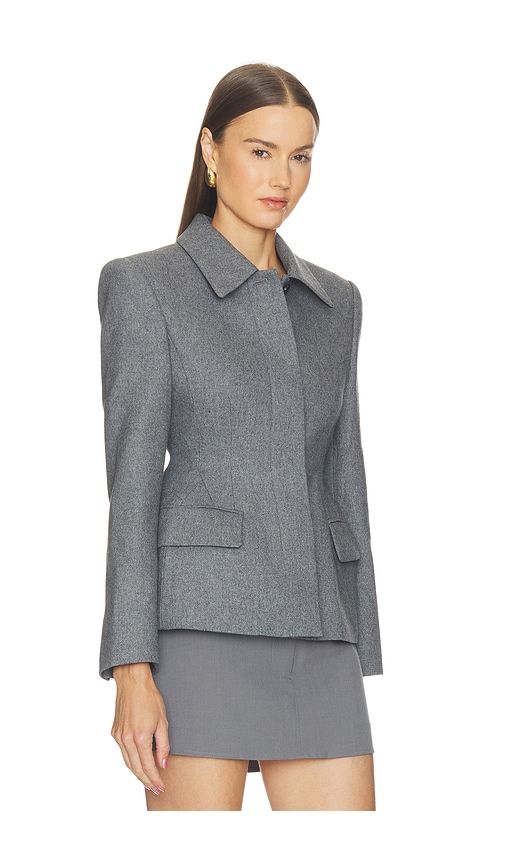 Terzo Hourglass Blazer in Grey. - size L (also in M, S) - Source Unknown - Modalova