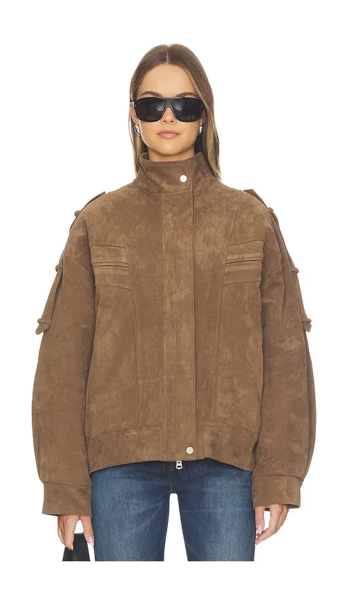 Tova Bomber Jacket in Olive. - size M/L (also in XS/S) - Source Unknown - Modalova