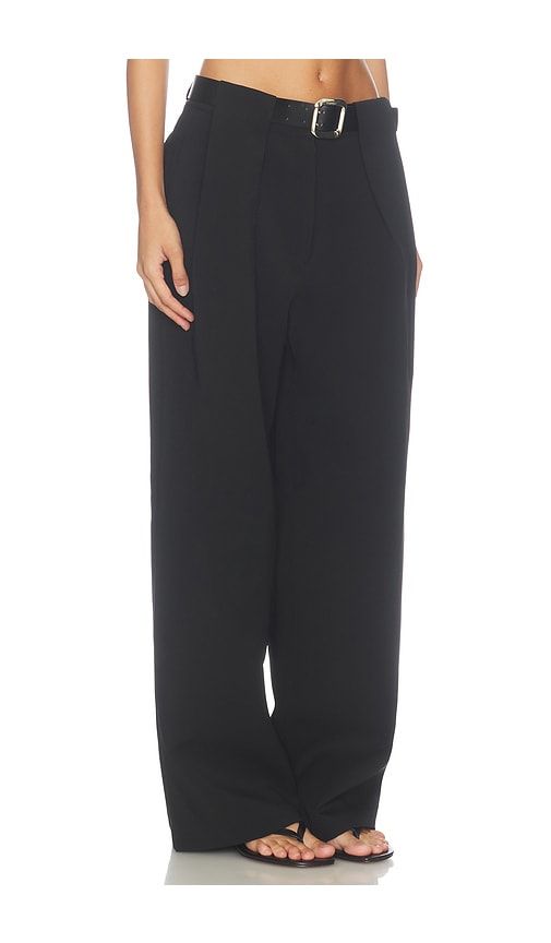 Matteo Belted Tuck Trousers in . - size L (also in M, S) - Source Unknown - Modalova