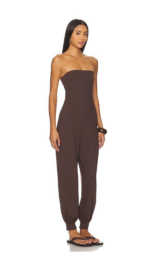 Strapless Cuffed Ankle Jumpsuit in Brown. - size L (also in S, XS) - Susana Monaco - Modalova