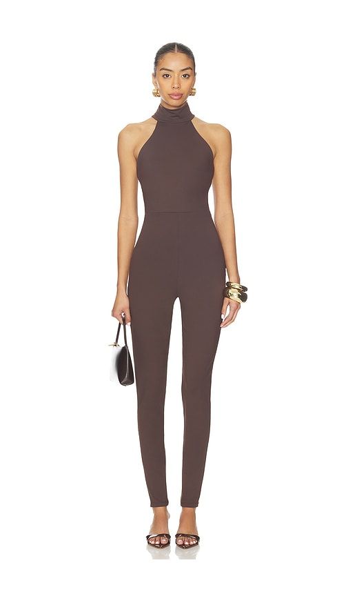 Carryover Legging Jumpsuit in Chocolate. - size M (also in S) - Susana Monaco - Modalova