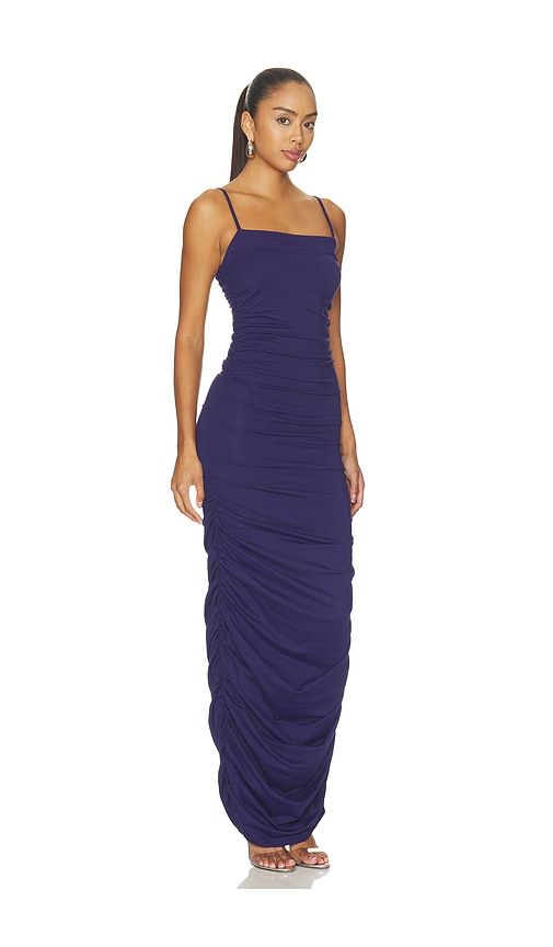 Gathered String Dress in Navy. - size M (also in XS) - Susana Monaco - Modalova
