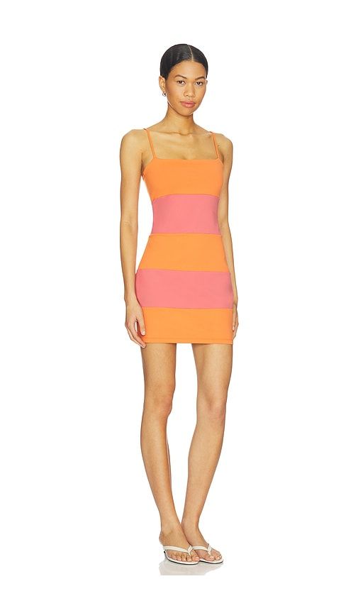 String Colorblock Mini Dress in Orange,Blush. - size S (also in XL) - Susana Monaco - Modalova