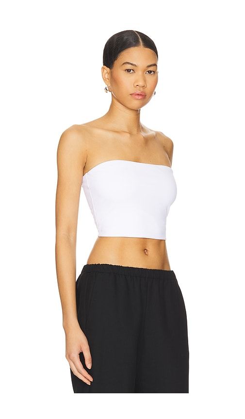 Strapless Crop Top in White. - size L (also in M, XL) - Susana Monaco - Modalova