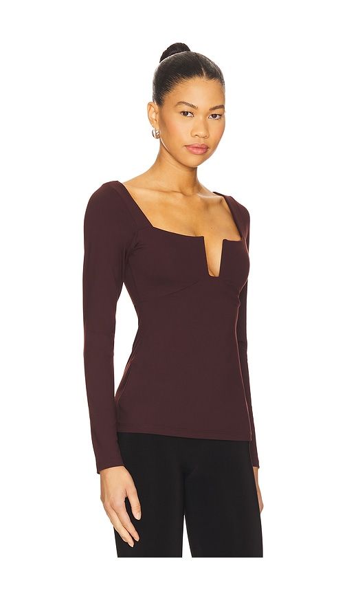 Long Sleeve Blouse in Burgundy. - size M (also in S) - Susana Monaco - Modalova