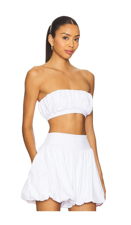 Bubble Gathered Micro Tube in White. - size L (also in M, S, XL) - Susana Monaco - Modalova