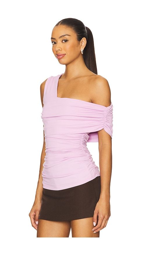 One Arm Gathered Top in Pink. - size S (also in XS) - Susana Monaco - Modalova