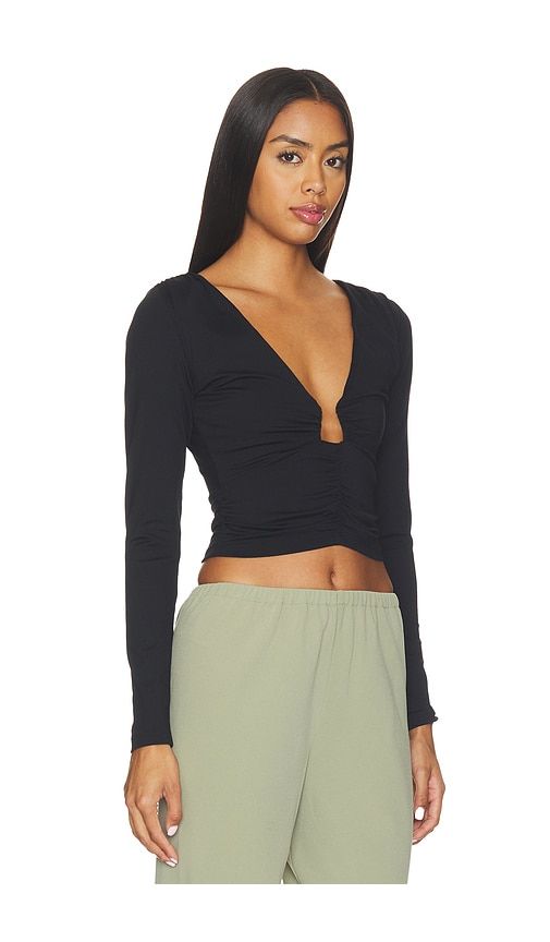 Angle Wire Gathered Longsleeve Top in . - size L (also in M, S, XS) - Susana Monaco - Modalova