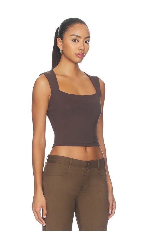 Open Front Tank in Brown. - size M (also in S, XL, XS) - Susana Monaco - Modalova