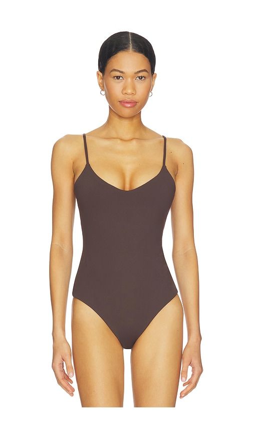 Very V String Bodysuit in Brown. - size L (also in S, XS) - Susana Monaco - Modalova