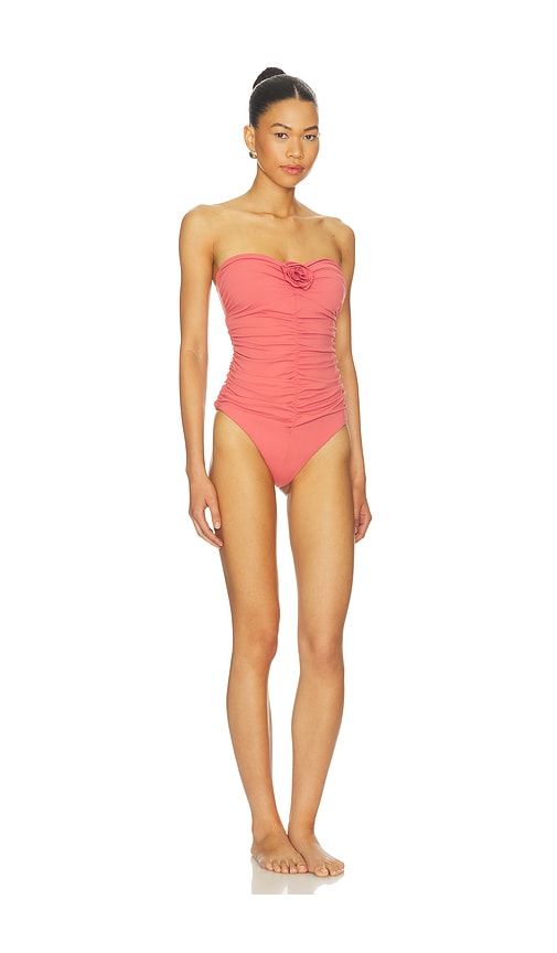 Flower Gathered One Piece Swimsuit in Rose. - size S (also in M, L) - Susana Monaco - Modalova