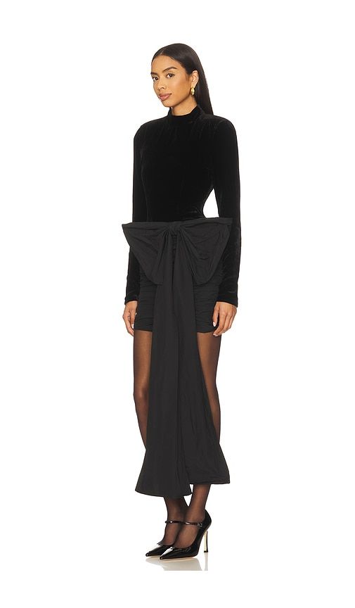 Velvet Bow Mini Dress in . - size 32 (also in 34, 36) - ROTATE - Modalova