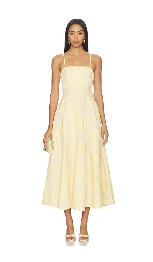 Flower Strapless Dress in Yellow. - size 32 (also in 34, 36, 38, 40) - ROTATE - Modalova