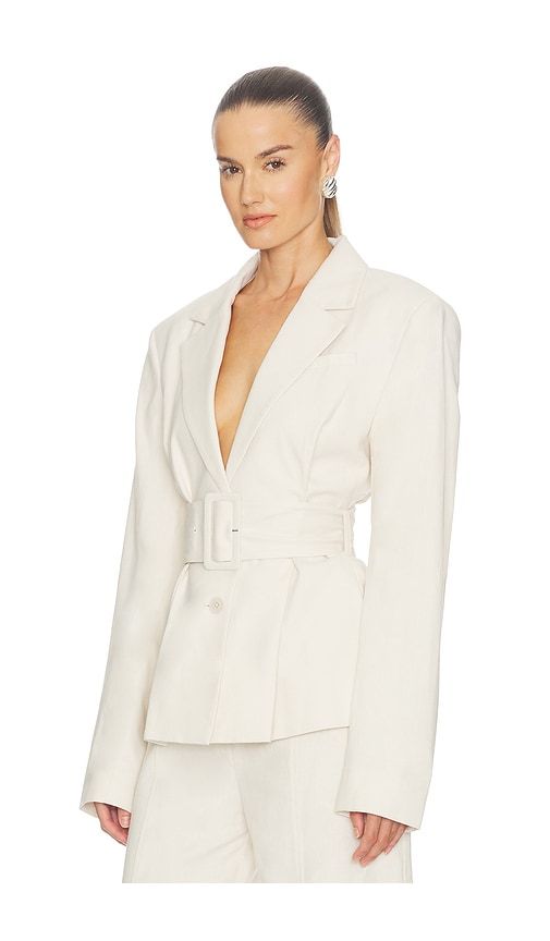 Linen Suiting Blazer in Beige. - size 32 (also in 40) - ROTATE - Modalova