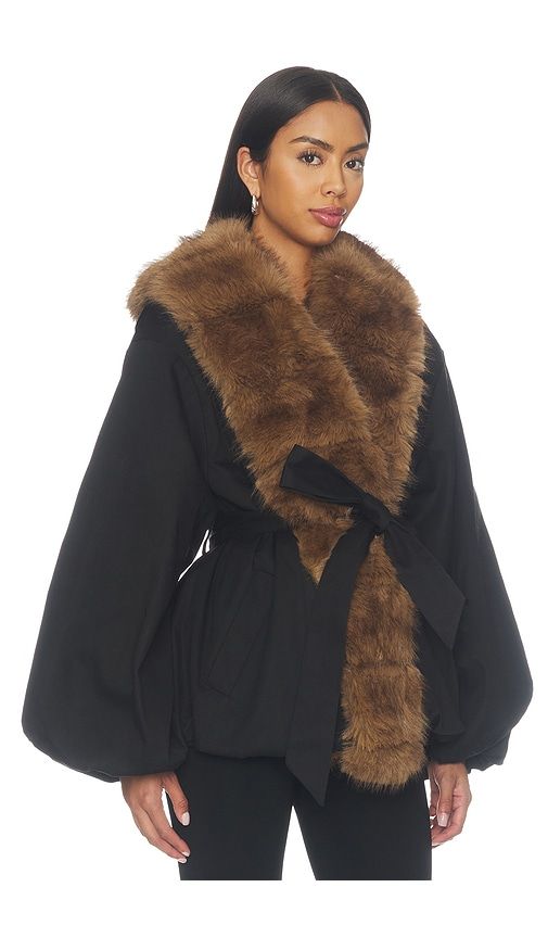 Donatella Short Faux Fur Collar Jacket in . - size 32 (also in 34, 36, 38, 40) - ROTATE - Modalova
