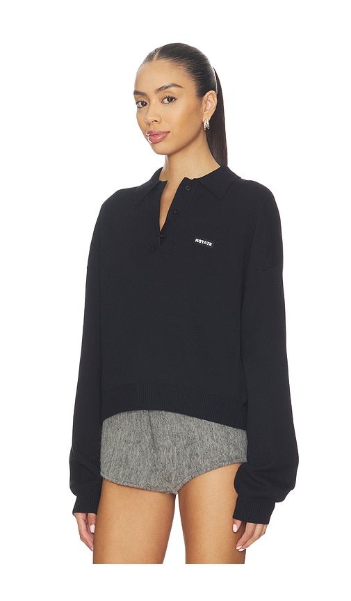 Slinky Knit Polo in . - size L (also in M, S, XL, XS) - ROTATE - Modalova