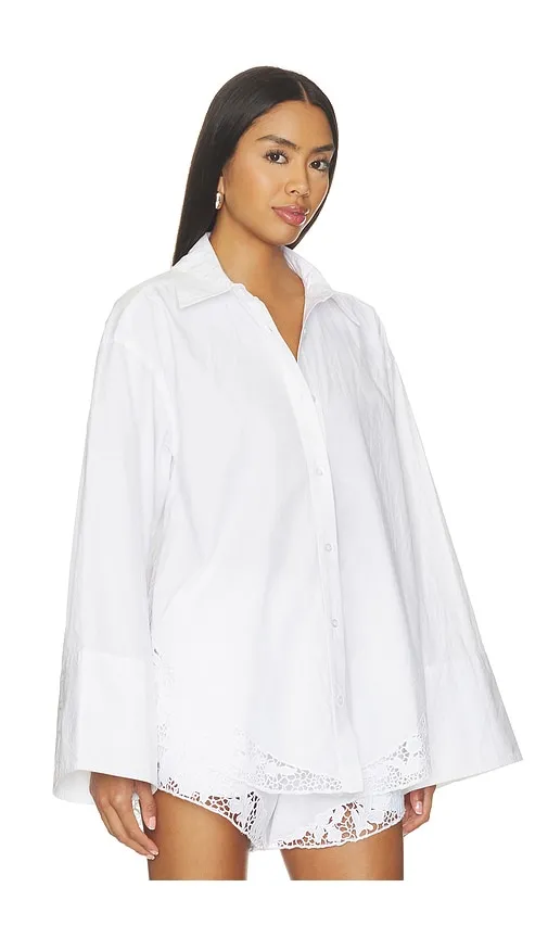 Oversized Shirt in White. - size 32 (also in 36, 38, 40, 42) - ROTATE - Modalova