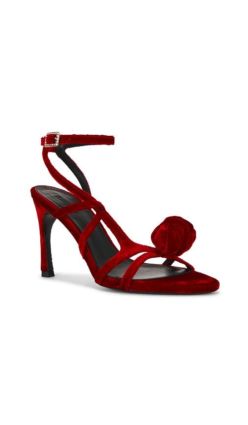 High Heel Velvet Sandal in Red. - size 36 (also in 37, 38, 39, 40) - ROTATE - Modalova