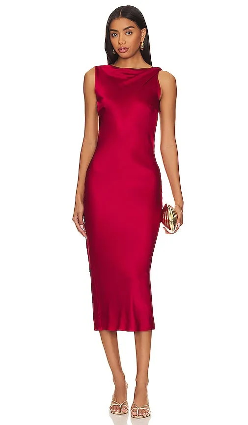 Silk Max Dress in Red. - size 10 (also in 8) - The Bar - Modalova