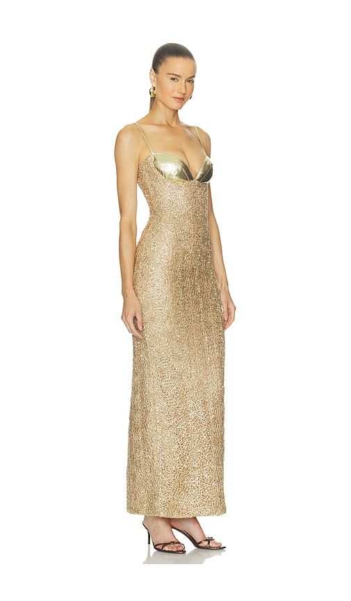Sira Maxi Dress in Metallic . - size L (also in M) - The Dolls House - Modalova
