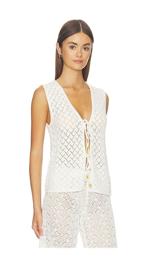 Riviera Tie Top in Ivory. - size 10 (also in 12, 14, 6, 8) - The Garment - Modalova