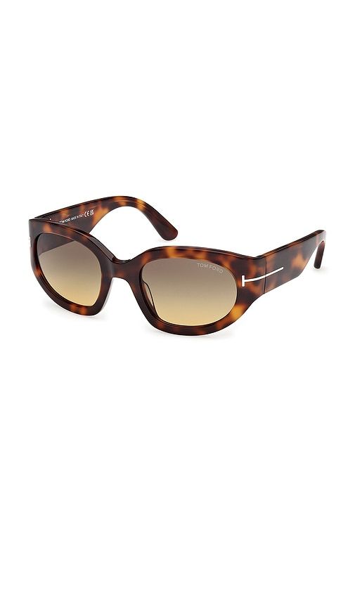 Rectangular Sunglasses in Brown - TOM FORD - Modalova