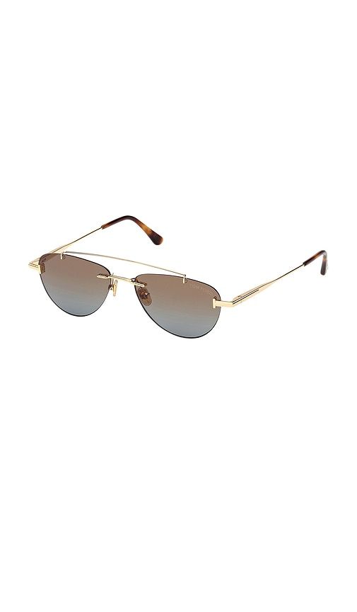Pilot Sunglasses in Metallic Gold - TOM FORD - Modalova
