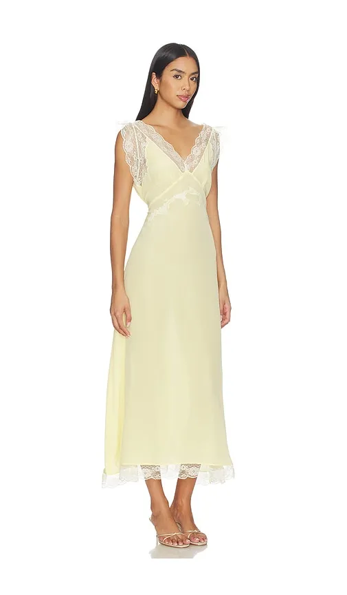 Irene Lace Trim Midi Dress in . - size M (also in S) - Tanner Fletcher - Modalova