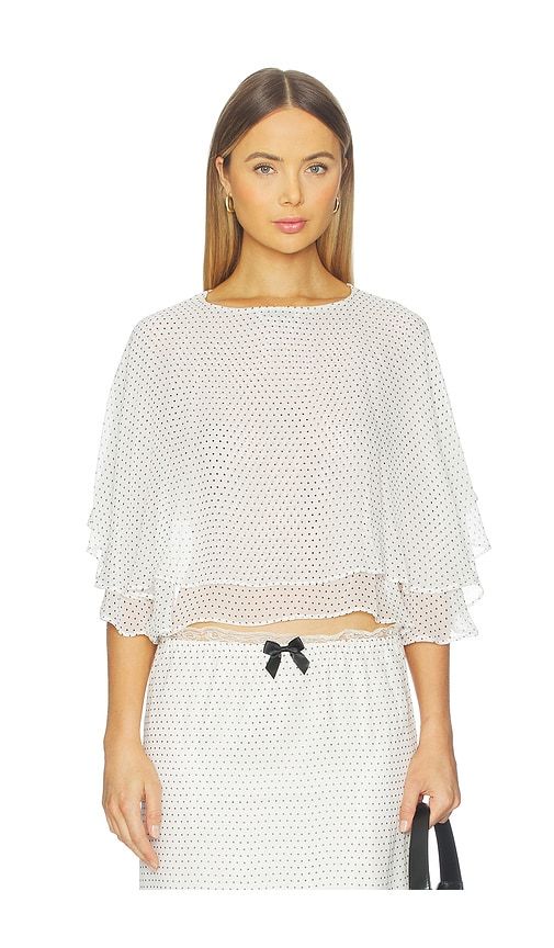 Myrtle Layered Cape in Ivory - Tanner Fletcher - Modalova