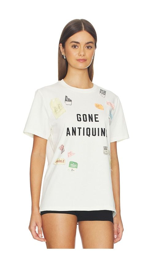 Gone Antiquing Applique Tee in Ivory in Ivory. - size XS (also in S) - Tanner Fletcher - Modalova