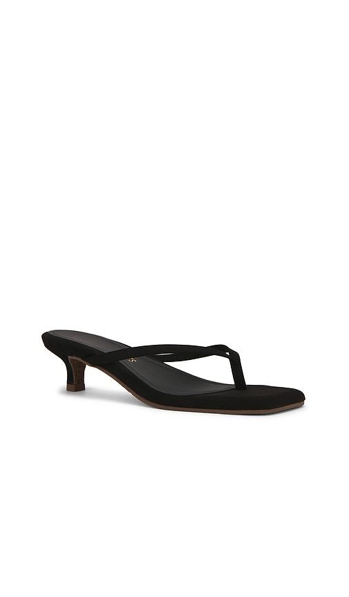 Julia Square Toe Suede Flip Flop in Black. - size 10 (also in 11, 6, 7, 8, 9) - TKEES - Modalova