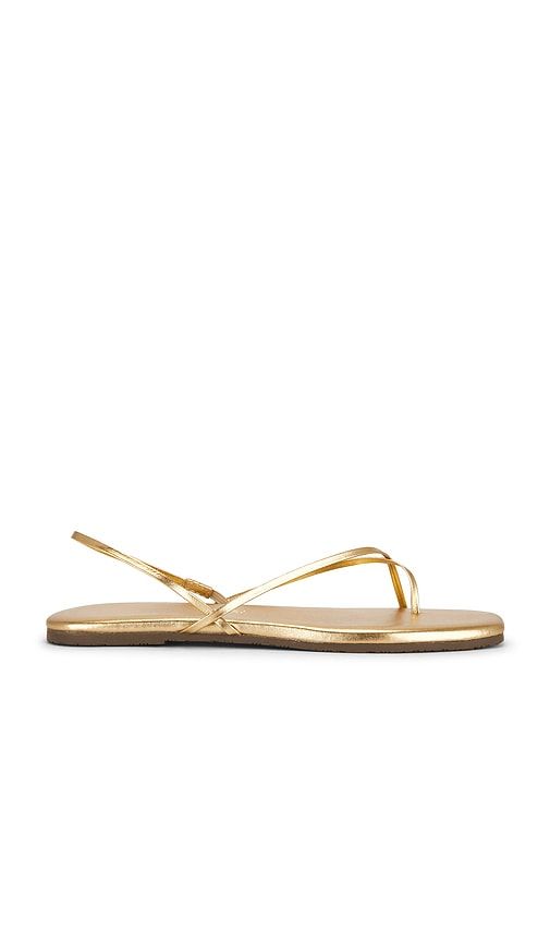 Millie Square Toe Sandal in Metallic Gold. - size 10 (also in 11, 6, 7, 8, 9) - TKEES - Modalova